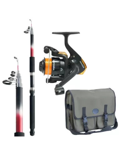 Kit de pesca Spinning Travel Rod 2.70 Alambre de carrete y bolsa